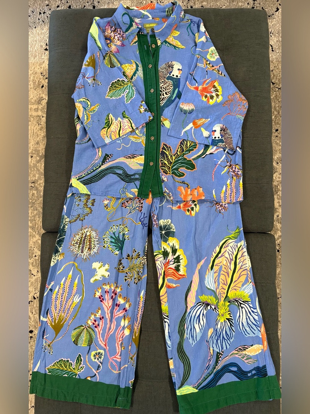 Anthropologie Celandine Sarah Gordon Botanical Matching Set M NWOT